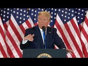 President Donald Trump delivers remarks on Election Night