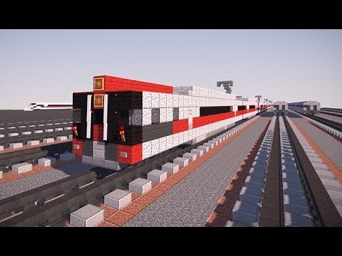 Minecraft Metro-North M8 Rail car Train Tutorial