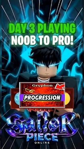Day 3: From Noob to Gryphon Pro in Sailor Piece! 🔥 #shorts #roblox #robloxedit