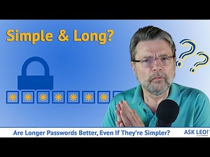 Are Longer Passwords Better, Even If They’re Simpler?