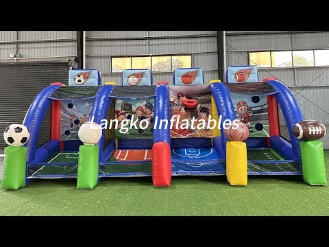 Colorful Marble Ball Inflatable Throwing Ball Game for Party