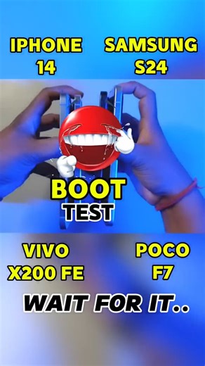 PIXELPWANZ999 on Instagram: "Which phone boots up the fastest in 2025? 🚀 In this Ultimate Boot Speed Test, we pit four top contenders head-to-head: the Vivo X200 FE, Samsung S25, iPhone 14, and POCO F7! From startup speed to UI response, this video reveals which smartphone dominates the real-world performance test. 🏁 Watch till the end to find out which phone truly deserves the “Fastest Boot King” crown 👑 📱 Devices Tested: Vivo X200 FE ⚡ Samsung S25 Ultra 💥 iPhone 14 🍏 POCO F7 ⚡ 💨 Test In