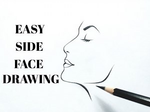How to draw a girl face easy( side view sketch)Drawing girl face step by step for beginners tutorial