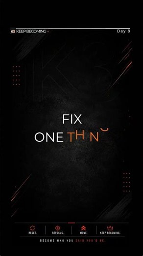 Feeling Stuck? Fix One Thing. #KeepBecoming #momentum #selfimprovement #mindset #growth