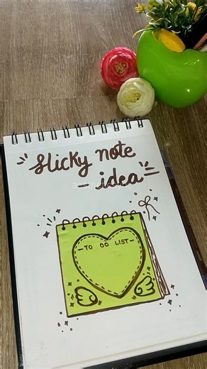 Cute Sticky Note To-Do List Idea ❤️🌿 #stickynotes #diy