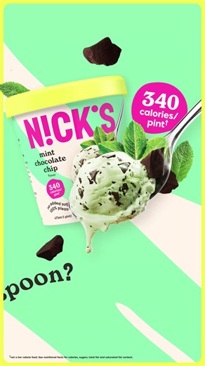 Refreshing mint flavored light ice cream with chocolate chips - all without added sugar. Dig into light ice cream so creamy, you’ll feel like you’re dreaming. Treat yourself today🍦 | Nicks