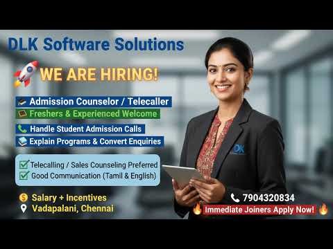 📢 “Telecaller Job Opening in Chennai – Apply Now!”