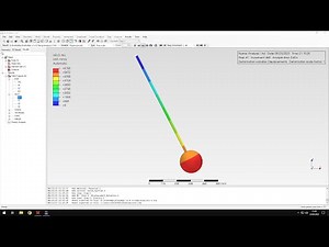 PrePoMax (CalculiX FEA) - Tutorial 37 - Implicit dynamics - pendulum