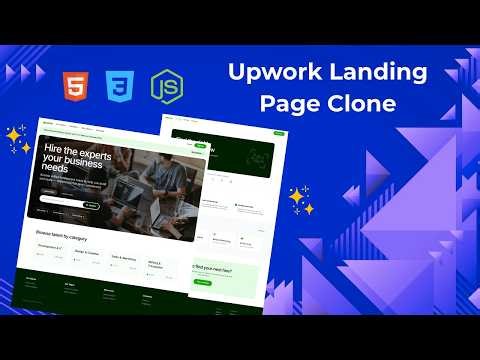 Upwork Landing Page Clone 🔥 | Modern HTML CSS JavaScript Website with clean UI (Free Source Code)