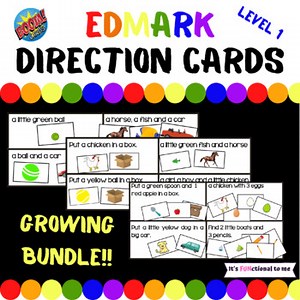 EDMARK DIRECTION CARDS LEVEL 1 SET A-G