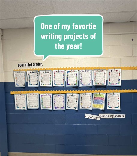 Dear Third Grader: A Heartfelt Writing Project
