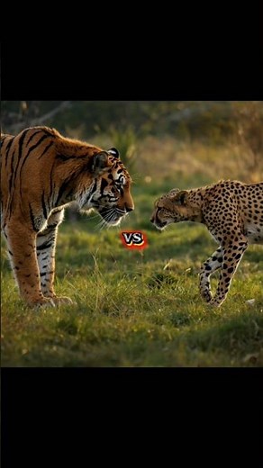 Cheetah versus Tiger cheetah speed #shortfeed