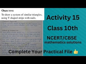 Maths Lab Activity 15 Class 10// Maths Practical// Class 10 Maths Activity Solution// CBSE board