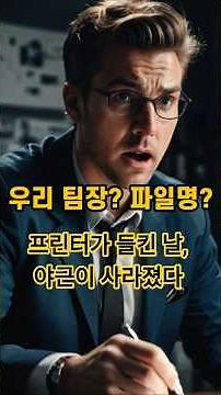 프린터 대기열 147건, 범인은 팀장이었다#회사썰 #프린터사건 #야근문화 #사이다복수 #직장공감 #회사유머 #팀장야근 #사무실드라마 #프린터대기열 #퇴근사수