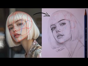 Master the Loomis Method: Draw a Realistic Face Step-by-Step #loomismethod #portraitdrawing