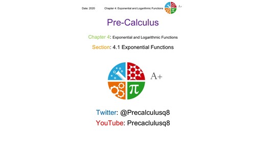 4.1 and 4.2 Exponential and Natural exponential Function