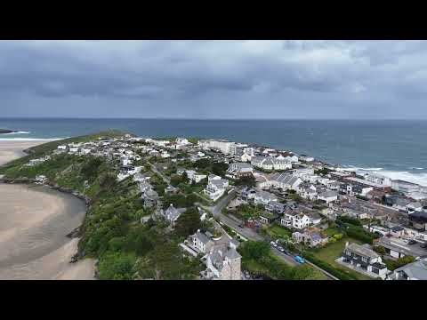 Cornwall Coast in the Wind | 4K Drone Tour from Holiday Home to New Quay & Crantock Beach