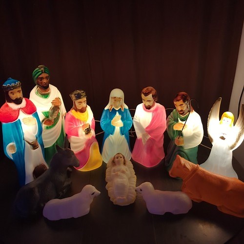 Nativity Scene Blow Mold Lighted Christmas Holy Family Vintage Empire Lot of 12 | eBay
