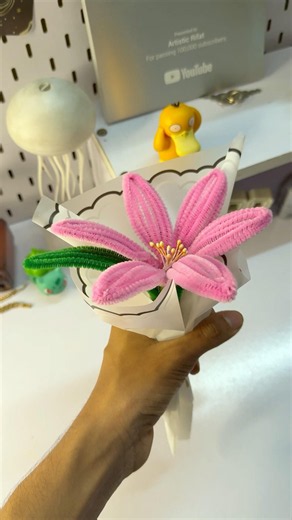 DIY Flower bouquet with Pipe cleaner 🙀💐