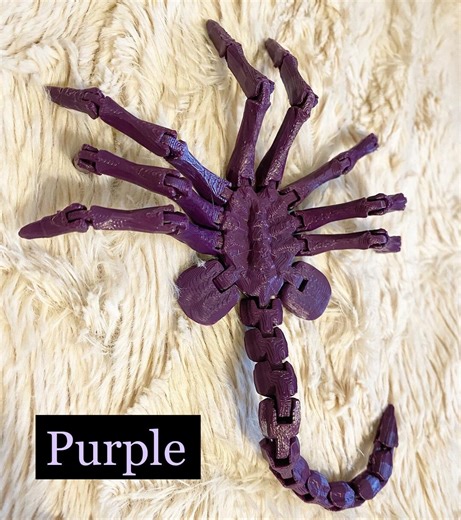 FINAL SALE: Purple 3D Printed Alien Movie Memorabilia Flexible Face Hugger Toy Free Shipping - Etsy