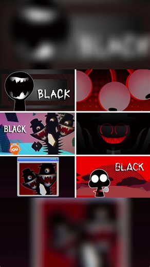 All Sprunki Intro Black Horror Animated #sprunki #animation #shorts