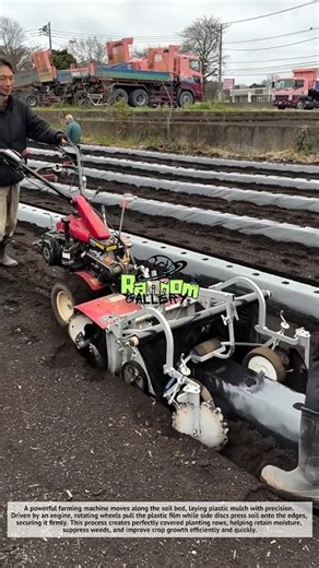 Amazing Plastic Mulch Laying Machine | Farming Becomes Super Easy!