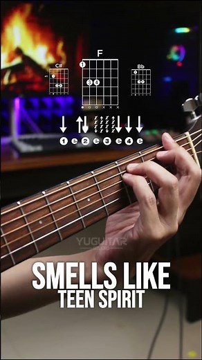 Nirvana - Smells Like Teen Spirit Easy Chords | Guitar Tutorial +Tab #smellsliketeenspirit #chords