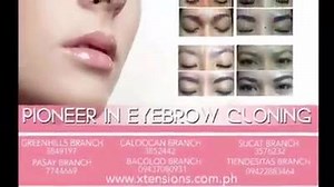 Not happy with your eyebrows? Call us! We can reshape, shape, and fix your fake looking tattoos and sparse eyebrows for more details, you may checkout our website for the branch nearest you: www.xtensions.com.ph For appointments call us: Greenhills-5847353, Pasay - 8233686, Caloocan- 3733012, Tiendesitas - 09422883464, Bacolod - 09437080931, SM Sucat - 3851817, Makati - 09062751972, SM Las Pinas - 09161501100 / 09434842160, 8875358 or text us through 09287100009 Because we deliver more than what
