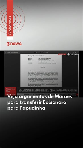 Ex-presidente preso - O ministro Alexandre de Moraes, do Supremo Tribunal Federal (STF), determinou a transferência do ex-presidente Jair Bolsonaro (PL) da Superintendência da Polícia Federal no Distrito Federal para o 19º Batalhão da Polícia Militar - PMDF, conhecido como Papudinha. O batalhão fica localizado no Complexo Penitenciário da Papuda, também o Distrito Federal. Bolsonaro deverá ser alocado em uma sala de Estado maior no local. Segundo o STF, a cela que será ocupada por Bolsonaro é ig
