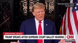 Trump responds to Supreme Court case that could remove him from the ballot