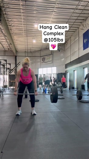 Hang clean complex @105lbs #fitness #crossfit #workout #train #cleans #strong #work #short #shorts