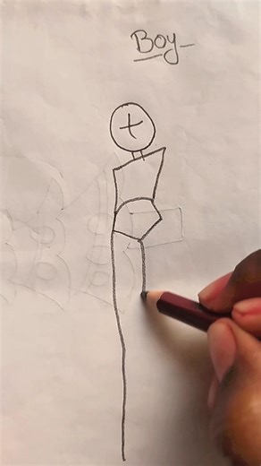 How to draw a Male stickman bodyTutorial#drawing#tutorial#howtodraw#sketch #art