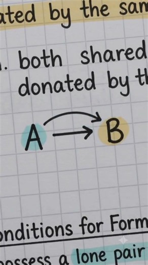 coordinate covalent bonding explain #chemistry #science #neet #stem