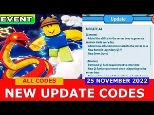 *ALL CODES WORK* UPDATE44 [UPD+5x☯,3x🧘🏽‍♂️📦🔥] Weapon Fighting Simulator ROBLOX | November 25, 2022