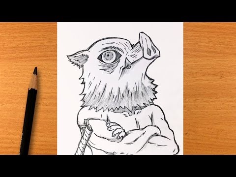 How to draw Inosuke Hashibira from Demon Slayer I Kimetsu no Yaiba | step by step