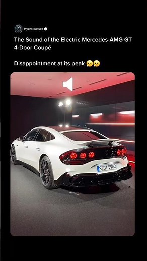 The Sound of the Electric Mercedes-AMG GT 4-Door Coupé 😮‍💨😐 #amggt #news