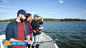 Oklahoma’s second largest lake is home to some of the best striper bass fishing around! Grab your fishing buddies and plan a day of fishing at Lake Texoma State Park. 🎣 https://bit.ly/2XdzyXt | Chickasaw Country