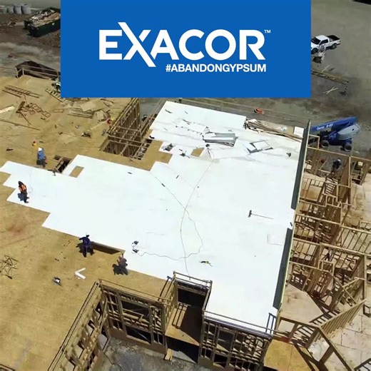 Reduce gypsum underlayment delays with high-performance MgO panels. Add to fire and sound rated assemblies with strength that installs fast. #AbandonGypsum to experience the versatility of EXACOR.™ Free sample. | Huber Engineered Woods | Facebook