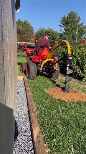 First time using a 3 point post hole digger