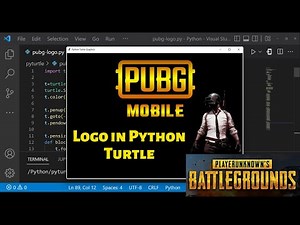 PUBG Logo Drawing Using Python Turtle | Python For Beginners | BGMI | ‪@PUBG‬ ​