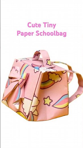 DIY Mini Paper Backpack, Cute Tiny Schoolbag 🎒