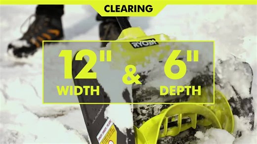 RYOBI 40V HP Brushless 18 in. Single-Stage Cordless Auger Propelled Snow Blower w/ 12" Snow Shovel, 8.0 Ah Battery, & Charger RY40HPSN01K-RY408013BTL