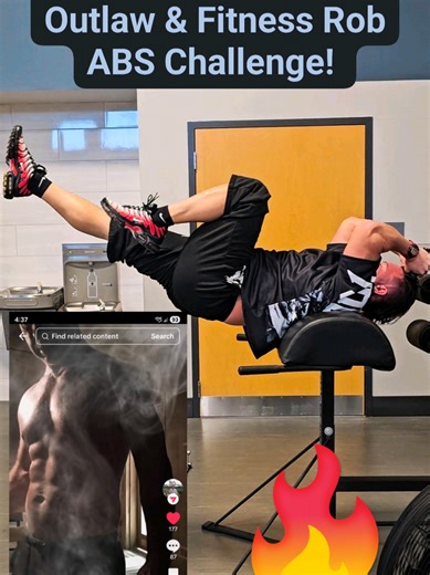 Outlaw & Fitness Rob just dropped a NEW Abs Challenge 😤 No shortcuts. No excuses. Just core on fire. Think you can hang? Take the challenge, post it, and tag us 👀🔥 Let’s see who’s really built different #outlaw5560 #bodybuilding #gym #fitness #fyp @fitnessrobert