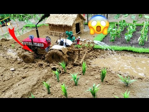 Diy mini tractor ploughing farming land Morden cultivator machine