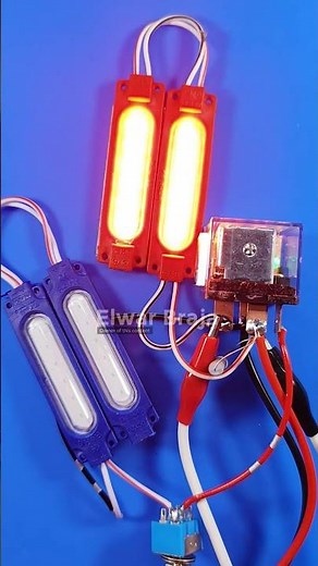 How to make a simple LED flasher and strobe effect #Electronics #flasher #relay #diy #strobo