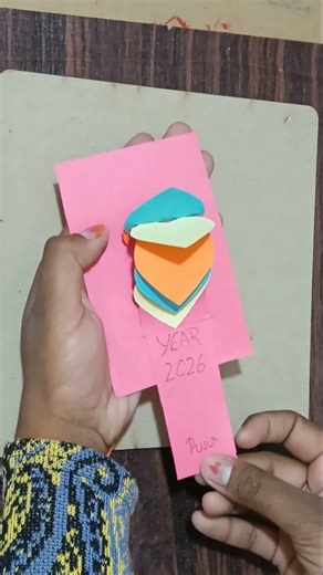 Easy Paper Card Special New year trending card 🗃️#newyear2026 #ytshorts #happynewyearcard