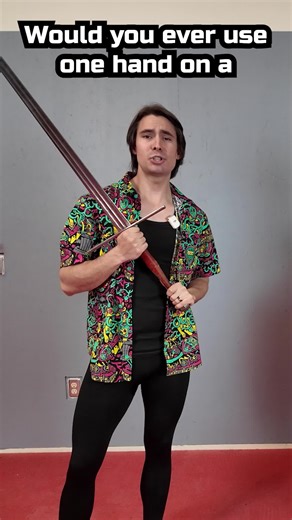 Can you wield a two-handed sword with only one hand? #sword #fencing #martialarts