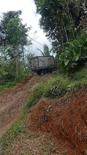 The moment the box truck failed to climb the Cicuru crossroads, almost falling into a ravine