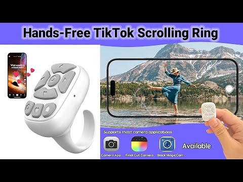 S22 Bluetooth Remote Control Hands-Free TikTok Scrolling Ring Compatible with iOS and Android Device