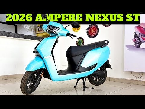 IDC Range 136KM🔥|| 2026 Ampere Nexus ST Electric Scooter Full Review✅Price, Features, Top Speed
